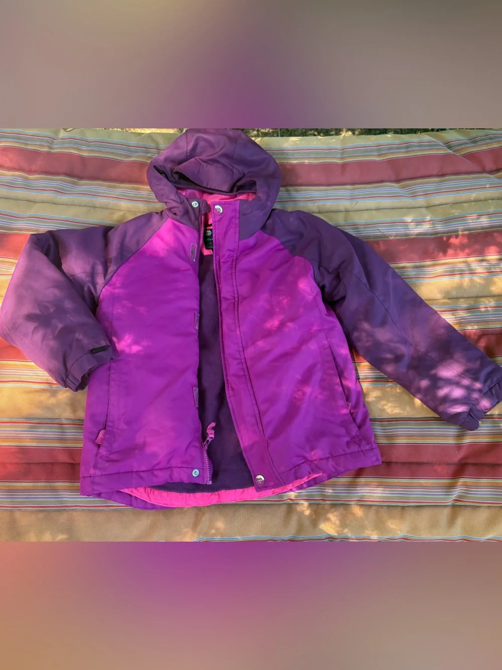 all in motion Pink and Purple Girls' Jacket